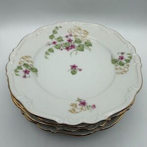 vintage salad plates “Bianca”pattern by Edelstein, crafted in Bavaria, Germany